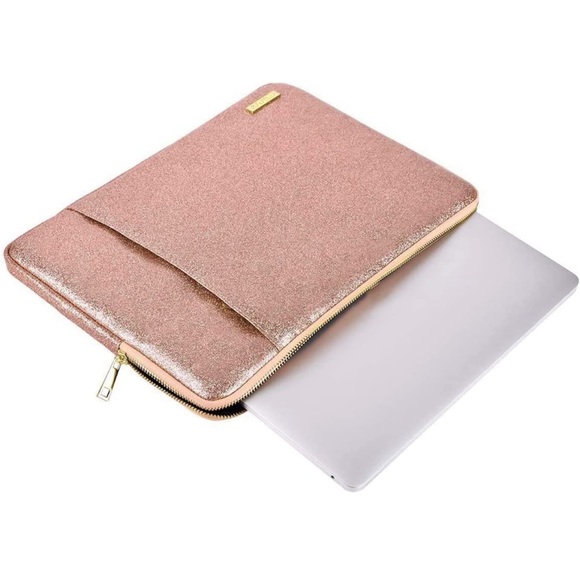 Rose Gold Sparkle MacBook Pro 16” Laptop sleeve - Picture 3 of 6